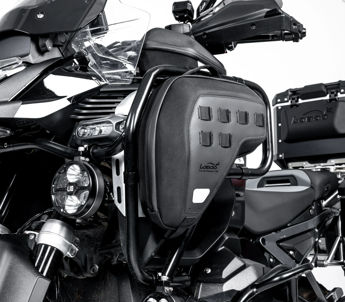 LOBOO Koruma Demiri Çantaları (5L Çift) BMW R1300GS Adventure (2024+) için - Hırsızlığa Karşı Korumalı EVA Sert Kabuklu Saklama Çantası