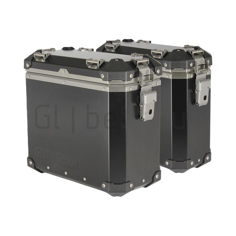 Globescout Aluminyum Yan Çanta Seti 28L+35L Siyah