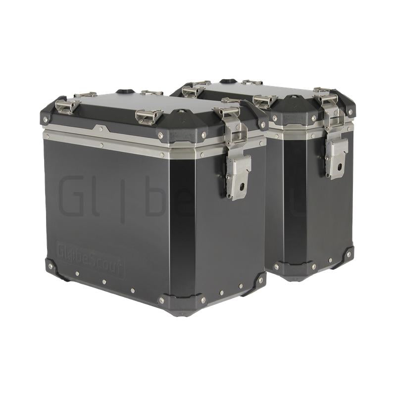 Globescout Aluminyum Yan Çanta Seti 35L+45L Siyah